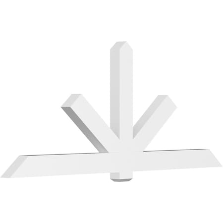 Ekena Millwork Kennewick Architectural Grade PVC Gable Bracket, 96"W x 40"H x 4"D x 6"F, 10/12 Pitch GBP096X40X0406KEN00
